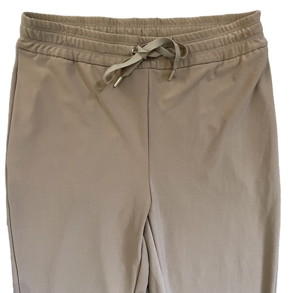 Joie Tapered Pull-On Drawstring Pants w/ Ankle Slits, Taupe, Size S - Picture 4 of 9